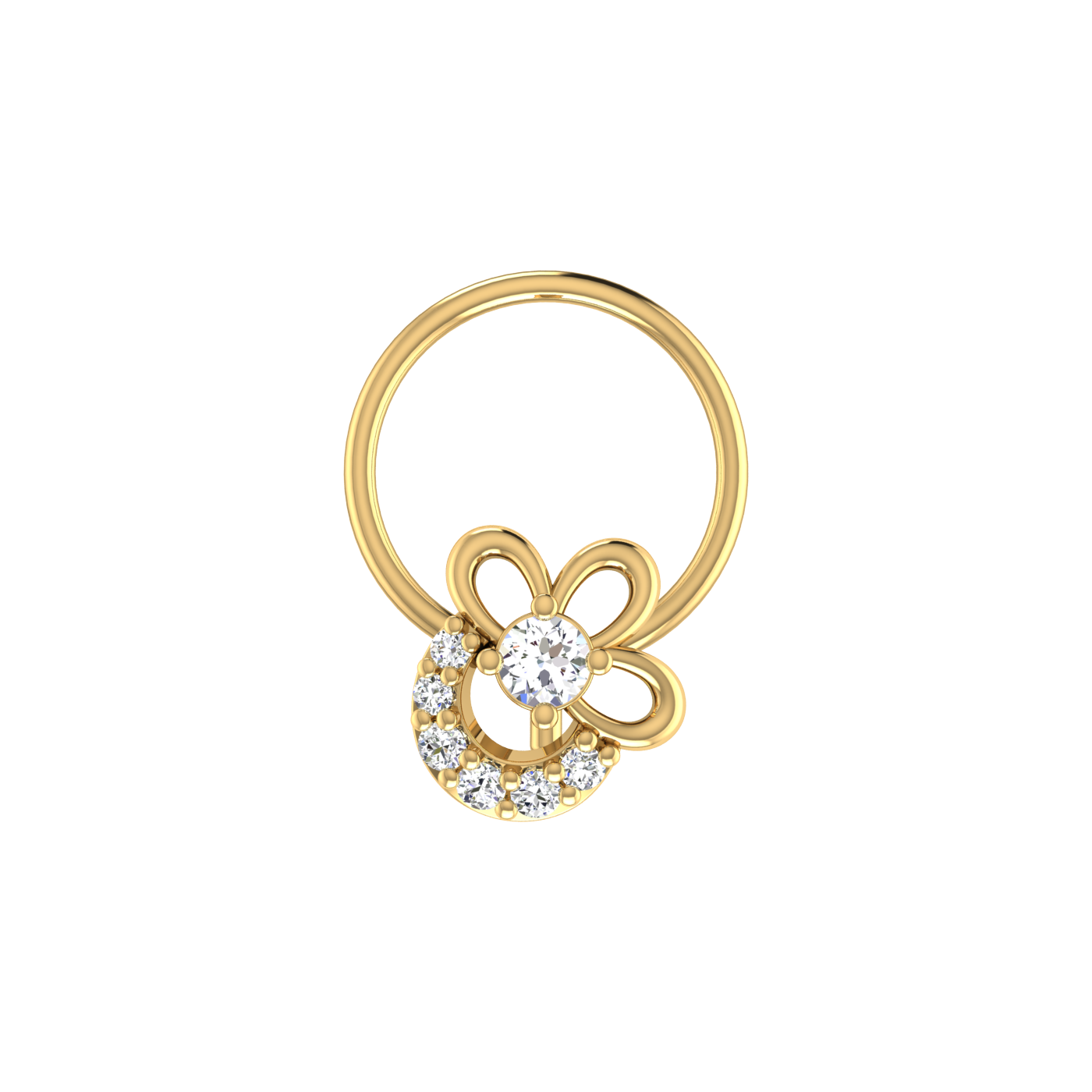 0.05 Carat Natural Diamond Nose Pin - HI Color, VS-SI Clarity.